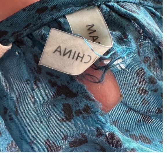 Rebecca Taylor Womens Dress blue sz 6 silk animalcore snake regency casual - Picture 9 of 9